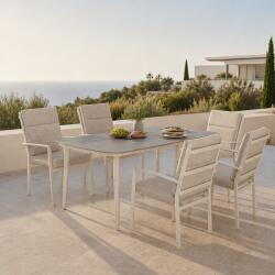 Avola Dining Set Beige Outdoor Terrace Aletraris Furniture Cyprus